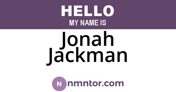 Jonah Jackman