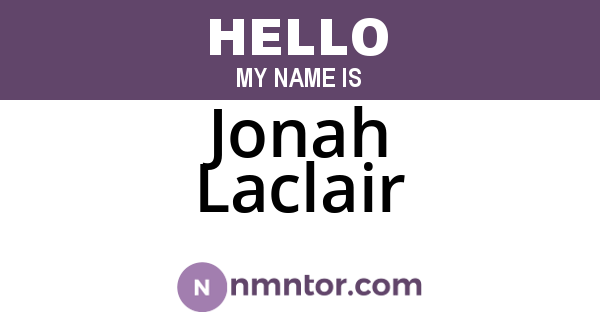 Jonah Laclair