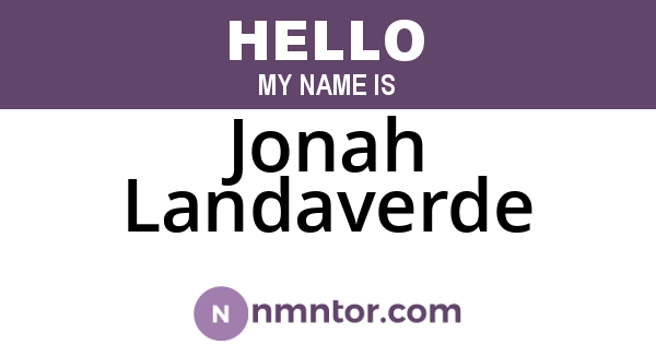 Jonah Landaverde