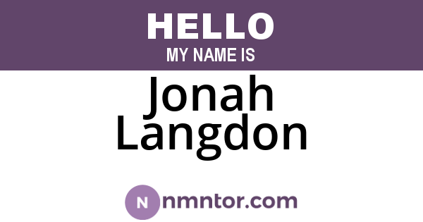 Jonah Langdon