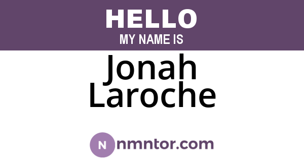 Jonah Laroche