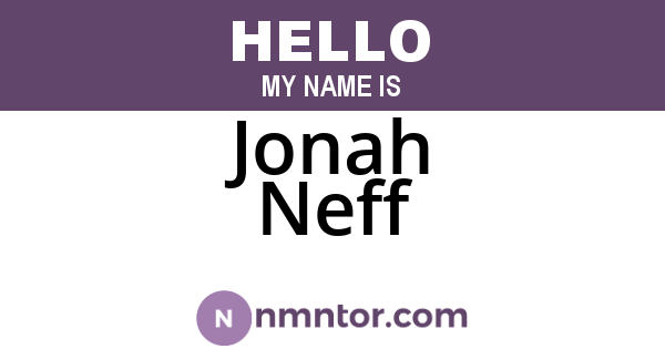 Jonah Neff