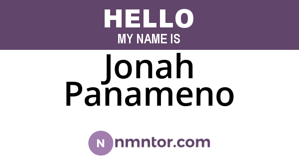 Jonah Panameno