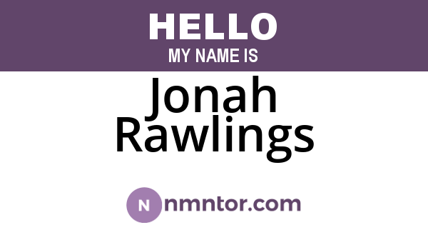 Jonah Rawlings