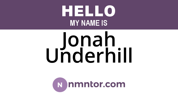 Jonah Underhill