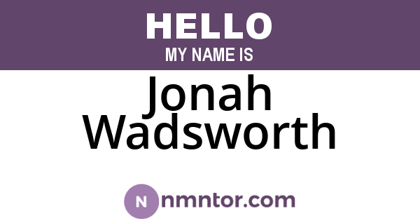 Jonah Wadsworth