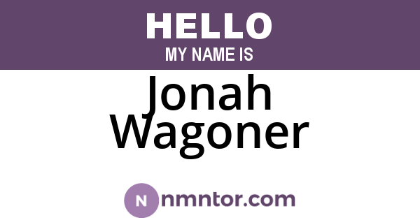 Jonah Wagoner