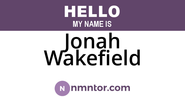 Jonah Wakefield