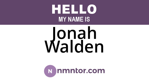 Jonah Walden