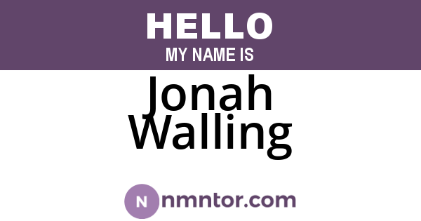Jonah Walling