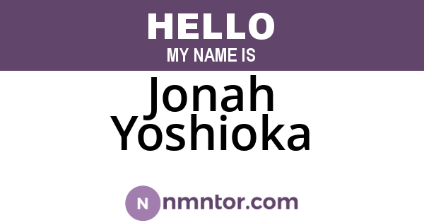 Jonah Yoshioka