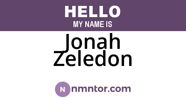 Jonah Zeledon