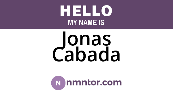 Jonas Cabada