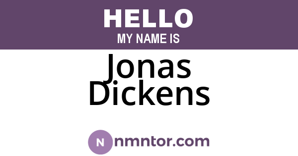 Jonas Dickens