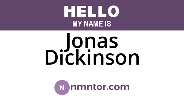Jonas Dickinson