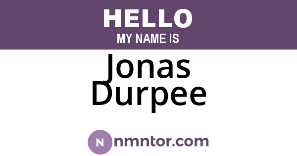 Jonas Durpee