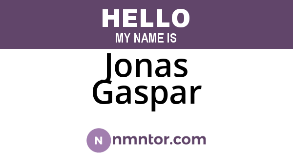 Jonas Gaspar
