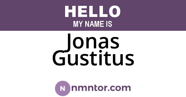 Jonas Gustitus