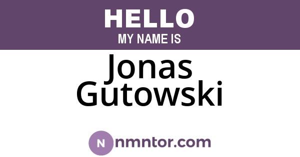 Jonas Gutowski