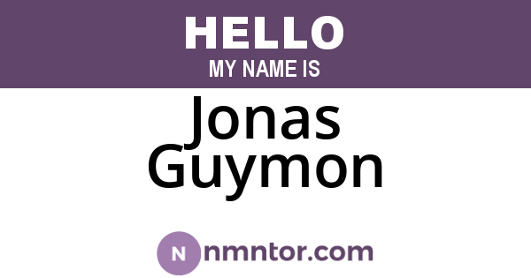 Jonas Guymon