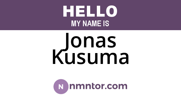 Jonas Kusuma