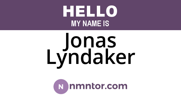 Jonas Lyndaker