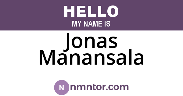 Jonas Manansala