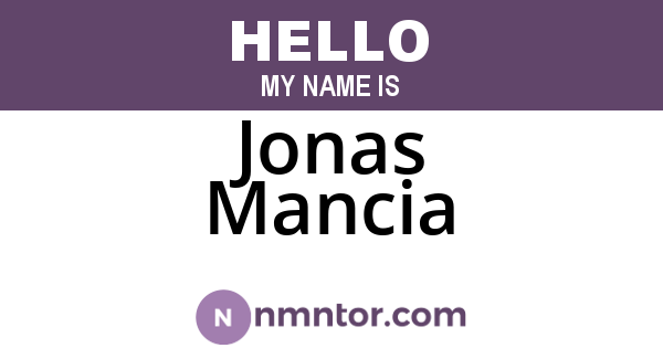 Jonas Mancia
