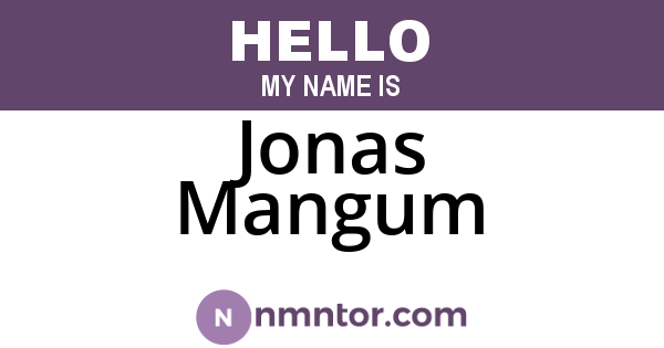 Jonas Mangum
