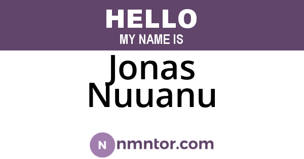 Jonas Nuuanu