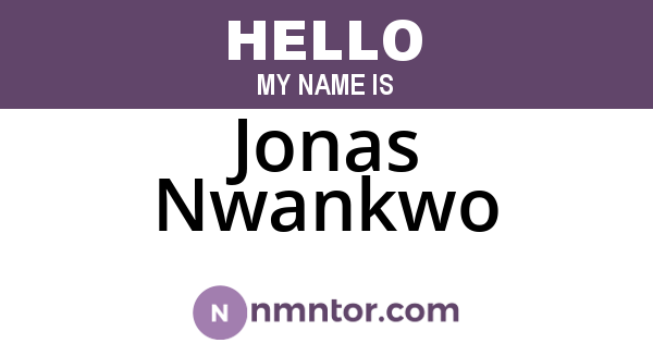 Jonas Nwankwo