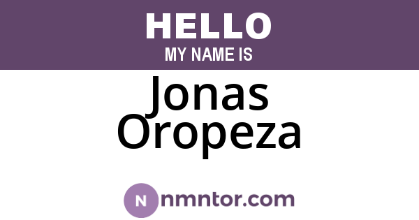 Jonas Oropeza
