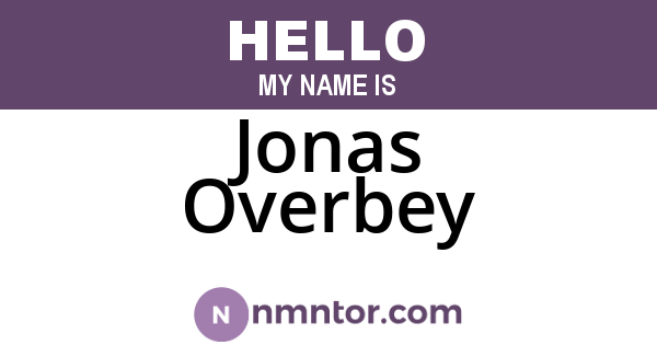 Jonas Overbey