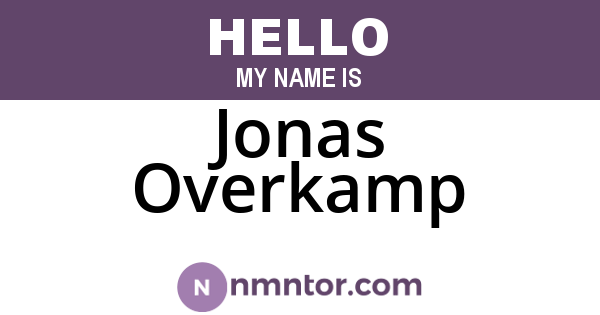 Jonas Overkamp