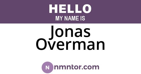 Jonas Overman