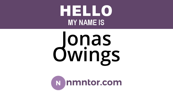 Jonas Owings