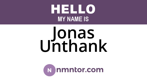 Jonas Unthank