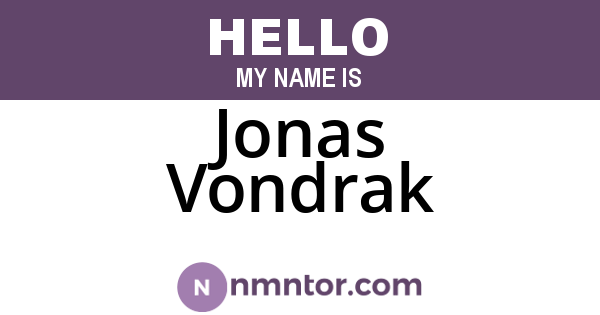 Jonas Vondrak