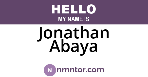 Jonathan Abaya