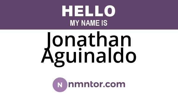 Jonathan Aguinaldo