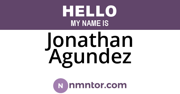 Jonathan Agundez