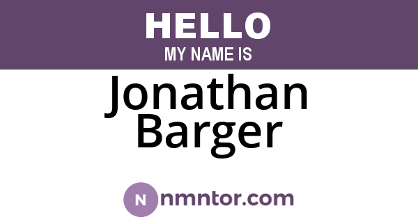 Jonathan Barger