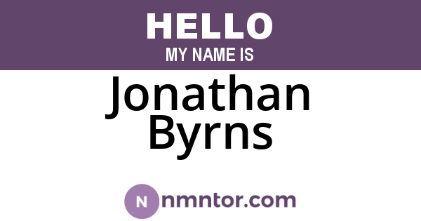 Jonathan Byrns