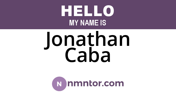 Jonathan Caba