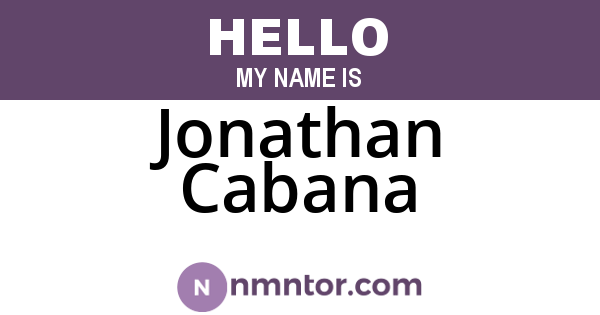 Jonathan Cabana