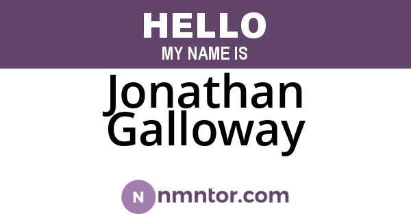 Jonathan Galloway