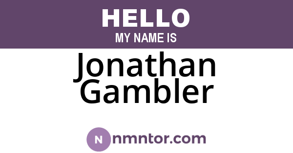 Jonathan Gambler