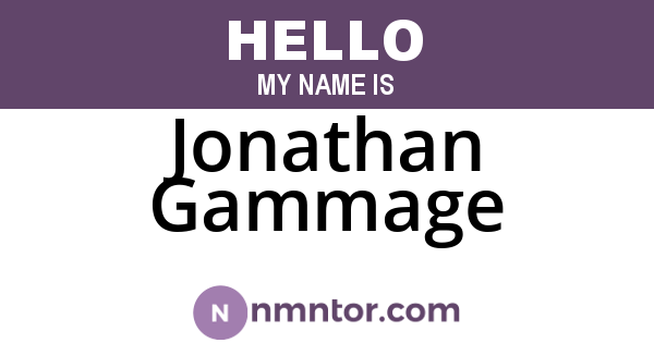 Jonathan Gammage