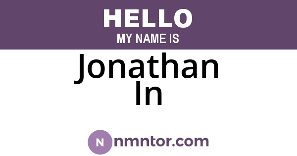 Jonathan In