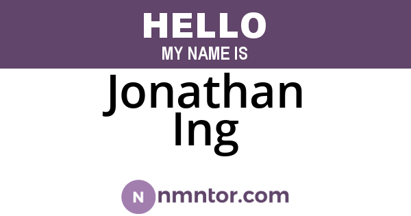 Jonathan Ing
